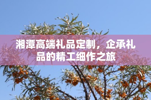 湘潭高端礼品定制，企承礼品的精工细作之旅